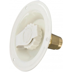 Water Inlet, Recessed Flange, FPT, Lead-Free, Colonial White, Bulk