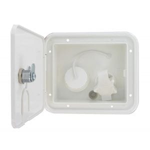 Gravity/Plastic City Water Inlet Hatch, White, Bulk