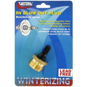 Blow Out Plug, Brass with Valve, LF, Carded