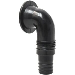Drain Elbow, 90&deg;, Flange x 3/4" Barb