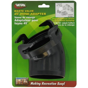 Hose Adapter, 45&deg;, Black, Carded