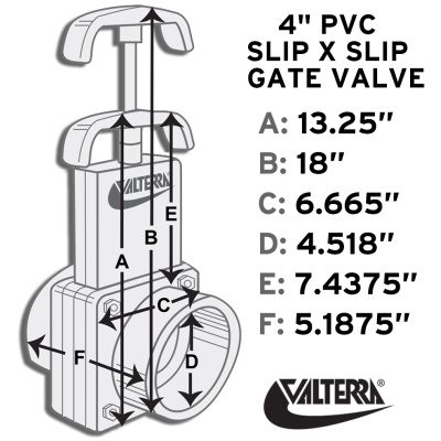 6401 4 PVC Gate Valve
