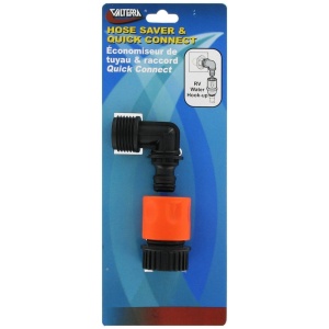 Hose Quick Connect, Plastic, With 90° Hose Saver, Carded