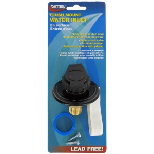 Water Inlet, 2-3/4″ Flange, MPT, Lead-Free, Black, Carded