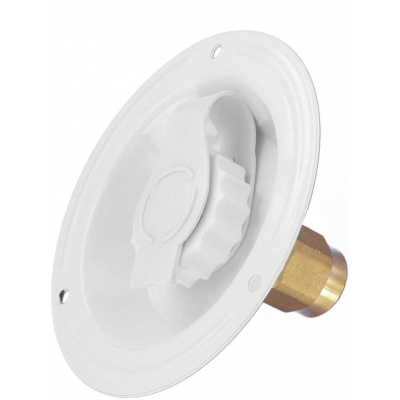 Water Inlet, Recessed Flange, FPT, Lead-Free, White, Bulk - Valterra.com