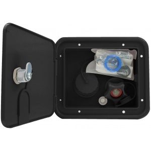 Gravity/Plastic City Water Inlet Hatch, Black, Carded