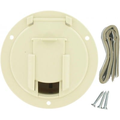 Cable Hatch, Medium Round, Col White, Carded