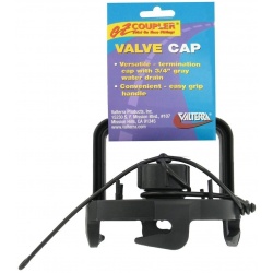 EZ Coupler Valve Cap, With Handle, Black, Carded