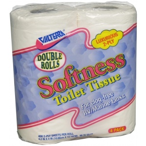 Softness Toilet Tissue Double Rolls, 2-Ply, 4/pk