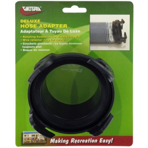 Hose Adapter, 3″ Straight Rotating, Black, Carded