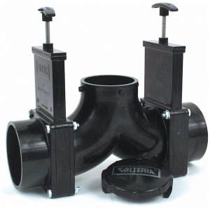 Ell Double Rotating Valve, 3″ Hub x 3″ Hub x 3″ Bayonet Cap