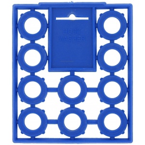 Hose Washers, Blue, 10 Per Card