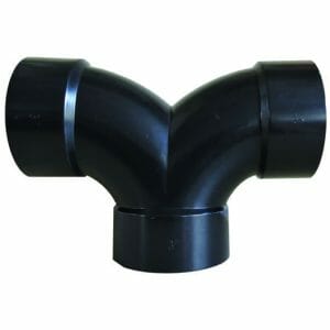 DWV Double 1/4 Bend, 3" Hub