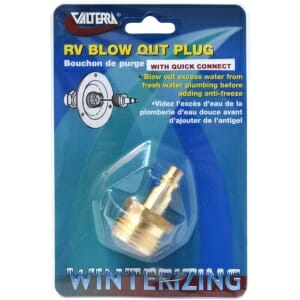 Blow Out Plug with Quick Connect, Brass, Carded