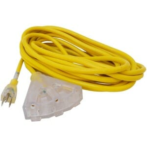 Mighty Cord 15Amp 14/3 Triple Outlet Extension Cord, 25', Carded