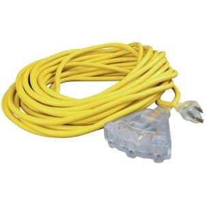 Mighty Cord 15Amp 14/3 Triple Outlet Extension Cord, 50', Carded