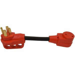 Mighty Cord 50AM-30AF Adapter Cord with Handle, 12", Red, Bulk