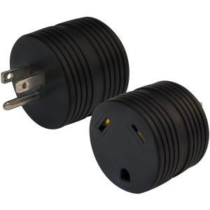 15A Male to 30A Female Round Adapter Plug, Bulk