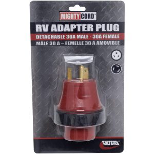 Mighty Cord 30A-30A Detachable Adapter Plug, Carded