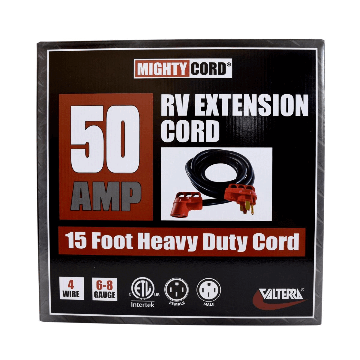 thumbnail image 2 of Valterra A10-3015EH Mighty Cord 30 Amp Extension Cord W/Handle - 15', Red 2 of 14