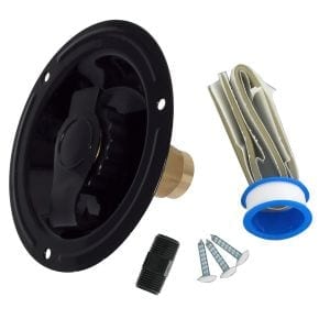 Water Inlet, Recessed Flange, FPT, Lead-Free, Black, Carded