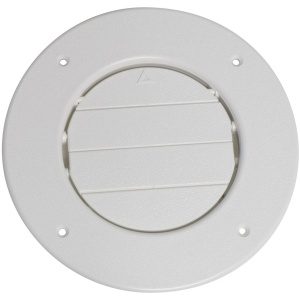 Heating and A/C Register, 4", Rotating/Dampered, Plastic, White, Carded
