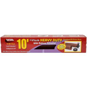 EZ Flush Heavy Duty Drain Hose, 10′,  with T1024-2, Bronze, Boxed