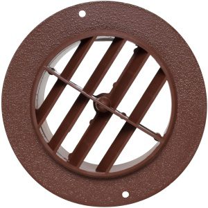 Heating and A/C Register, 4", Rotating, Plastic, Brown, Carded