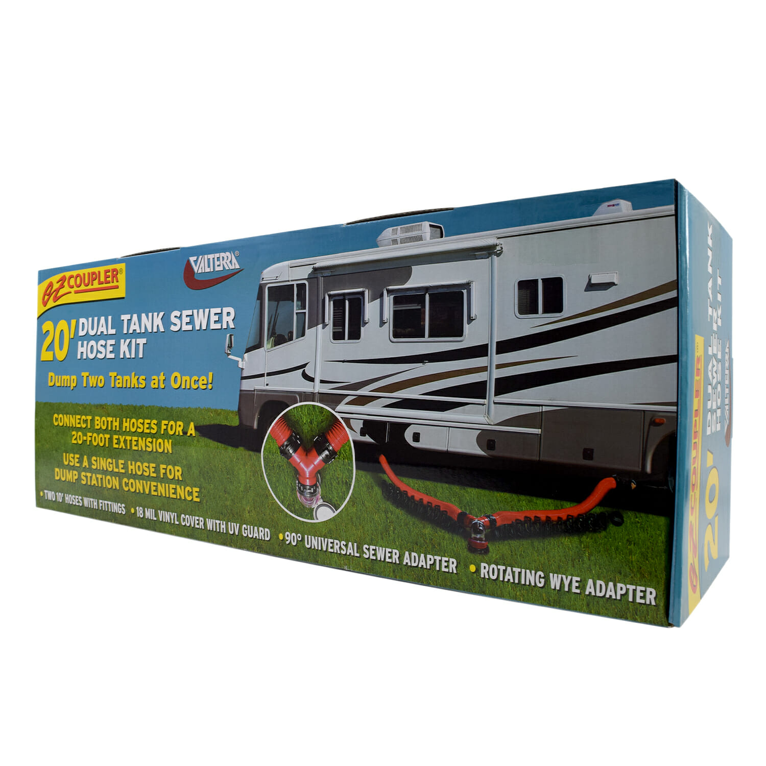 EZ Coupler Dual Tank 20' Sewer Hose Kit, Boxed - Valterra.com